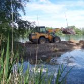 Création d'épis à la gravière Epple AAPPMA Seltz