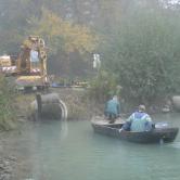 Pose des vannes à la gravière AAPPMA Seltz