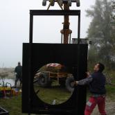 Pose des vannes à la gravière AAPPMA Seltz